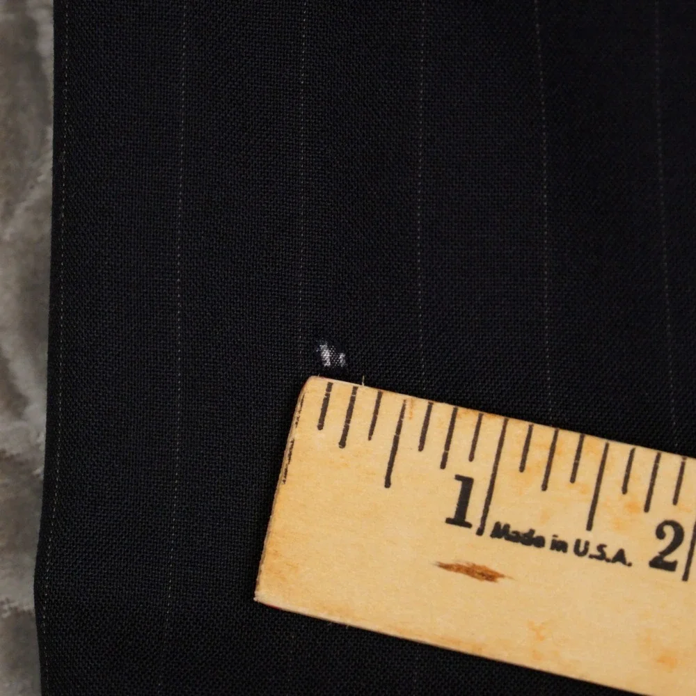 Brooks Brothers Brooksease Blazer Mens 18 Navy Pinstripe Wool 3-Button